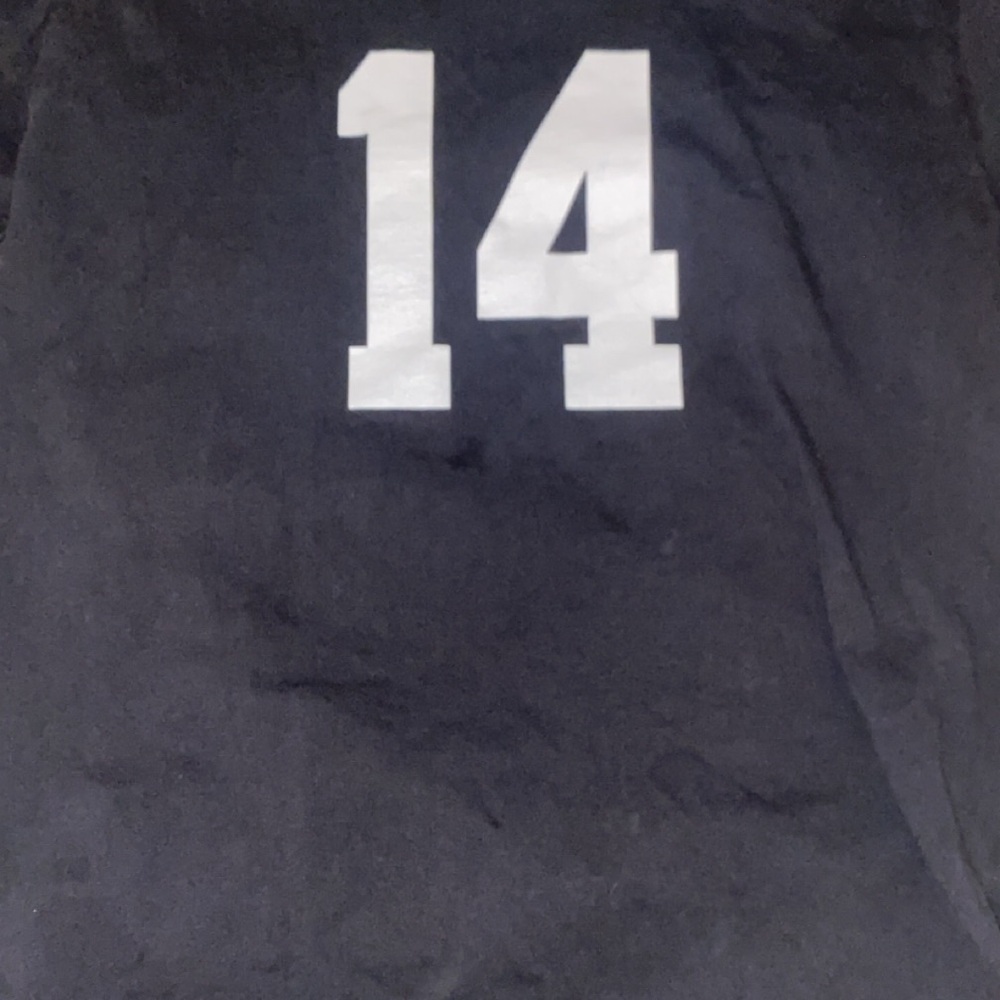 Black T-Shirt with White Number 14